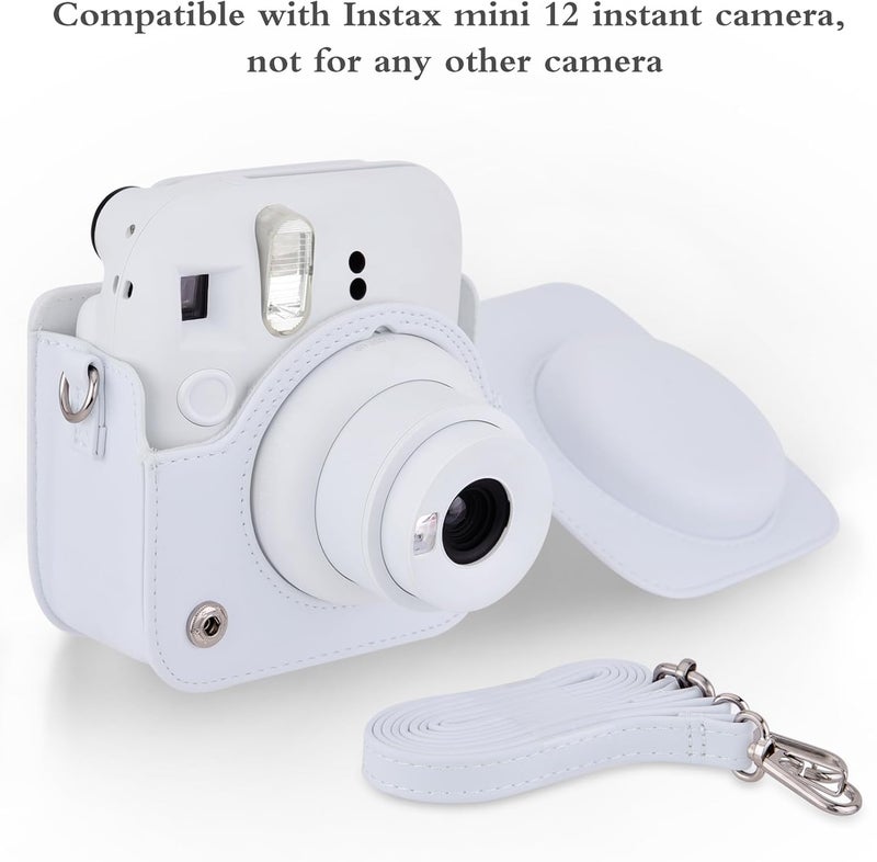 Sunmns Mini 12 Instant Camera Accessories Kit, Accessory Bundle Compatible with Instax Mini 12 Instant Camera, Include Case, Album, Stickers, Photo Frames, Paper Frame, Filters, Strap (White) - Image 2